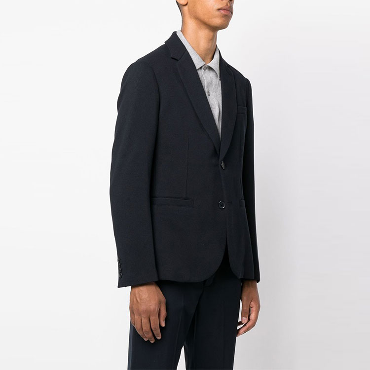 Purchase ARMANI EXCHANGE Blazer Navy Lelaki Bergaya Jahitan Satu Poket Tampal FW22. 8NZG43-ZNUAZ-1583