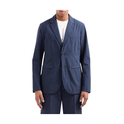 ARMANI EXCHANGE Slim Fit Blue Single-Breasted Blazer Jacket 3DZG23-ZN1AZ-15BA