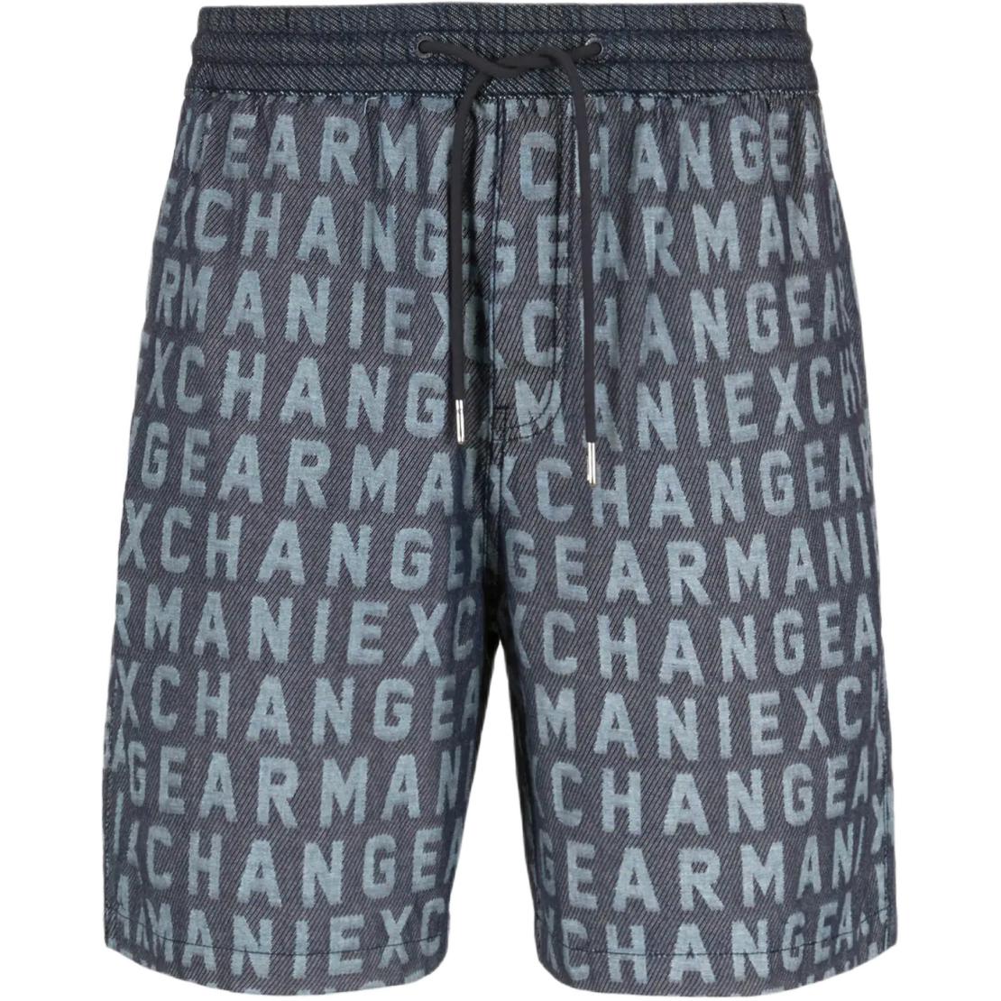 ARMANI EXCHANGE  Slim Fit Printed Gray Denim 5-inch Shorts. 3DZSD1-Z1WAZ-05HC