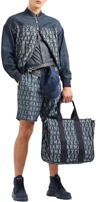 ARMANI EXCHANGE 修身灰色印花牛仔短裤 5英寸款式 3DZSD1-Z1WAZ-05HC Lookbook ARMANI EXCHANGE 修身灰色印花牛仔短裤 5英寸款式 3DZSD1-Z1WAZ-05HC