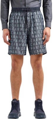 ARMANI EXCHANGE 修身灰色印花牛仔短裤 5英寸款式 3DZSD1-Z1WAZ-05HC Shop ARMANI EXCHANGE 修身灰色印花牛仔短裤 5英寸款式 3DZSD1-Z1WAZ-05HC