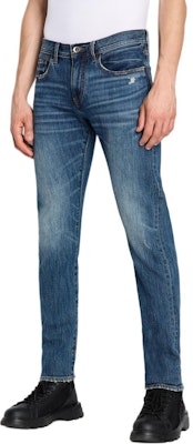 阿玛尼AX 蓝色修身直筒中腰牛仔裤 FW23 6RZJ13-Z28SZ-1500 Details for 阿玛尼AX 蓝色修身直筒中腰牛仔裤 FW23 6RZJ13-Z28SZ-1500