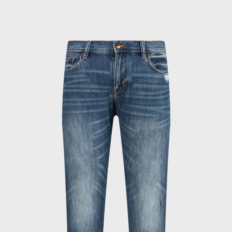 Cheap 阿玛尼AX 蓝色修身直筒中腰牛仔裤 FW23 6RZJ13-Z28SZ-1500