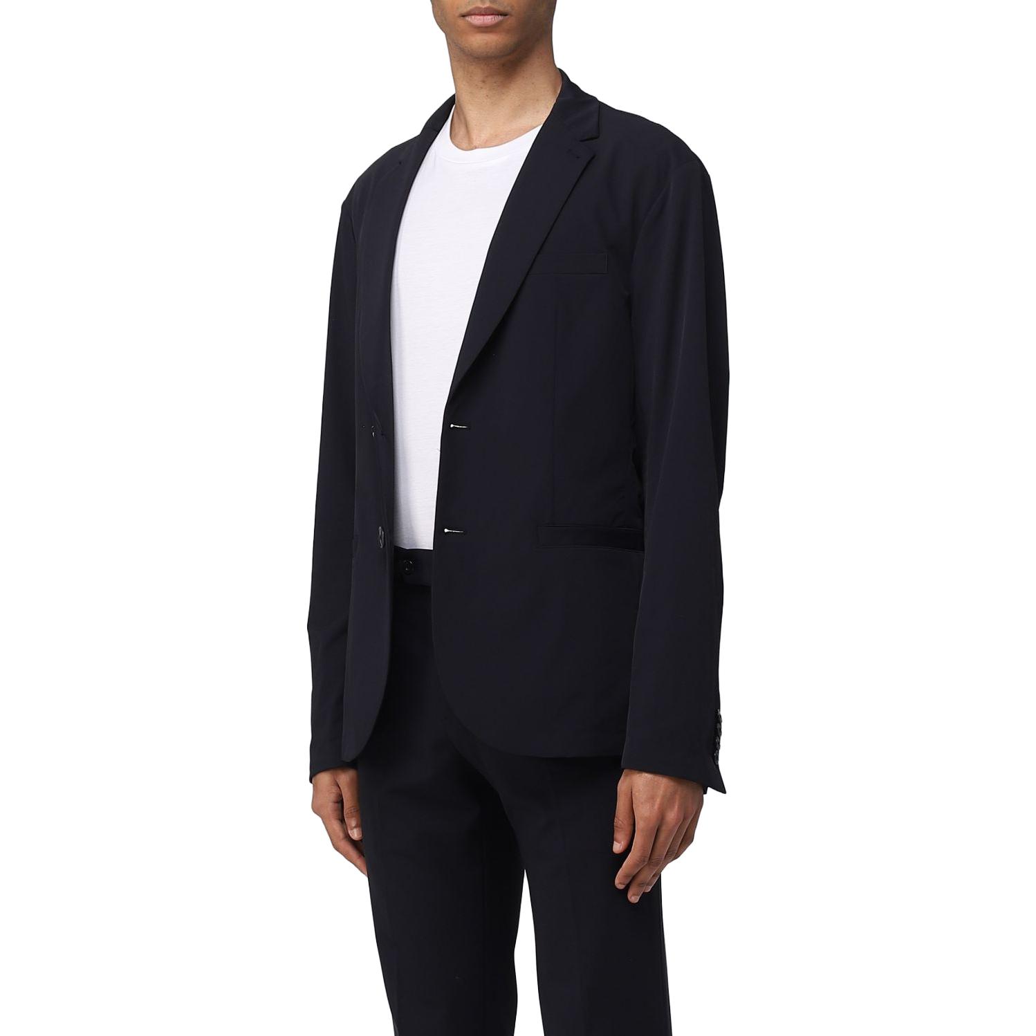 Purchase ARMANI EXCHANGE  Solid Button-Up Navy Blue Jacket - SS23 Collection. 8NZG49ZNYZZ1583