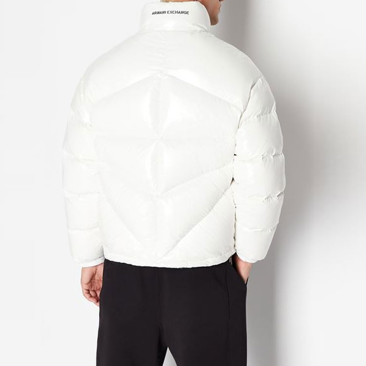Sizing 아르마니 익스체인지 솔리드 컬러 스탠드 칼라 다운 재킷 6RZBL3-ZN2RZ-11116