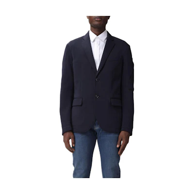 ARMANI EXCHANGE Solid V-Neck Single-Breasted Blazer Jacket. 6RZGLB-ZJZGZ-1583