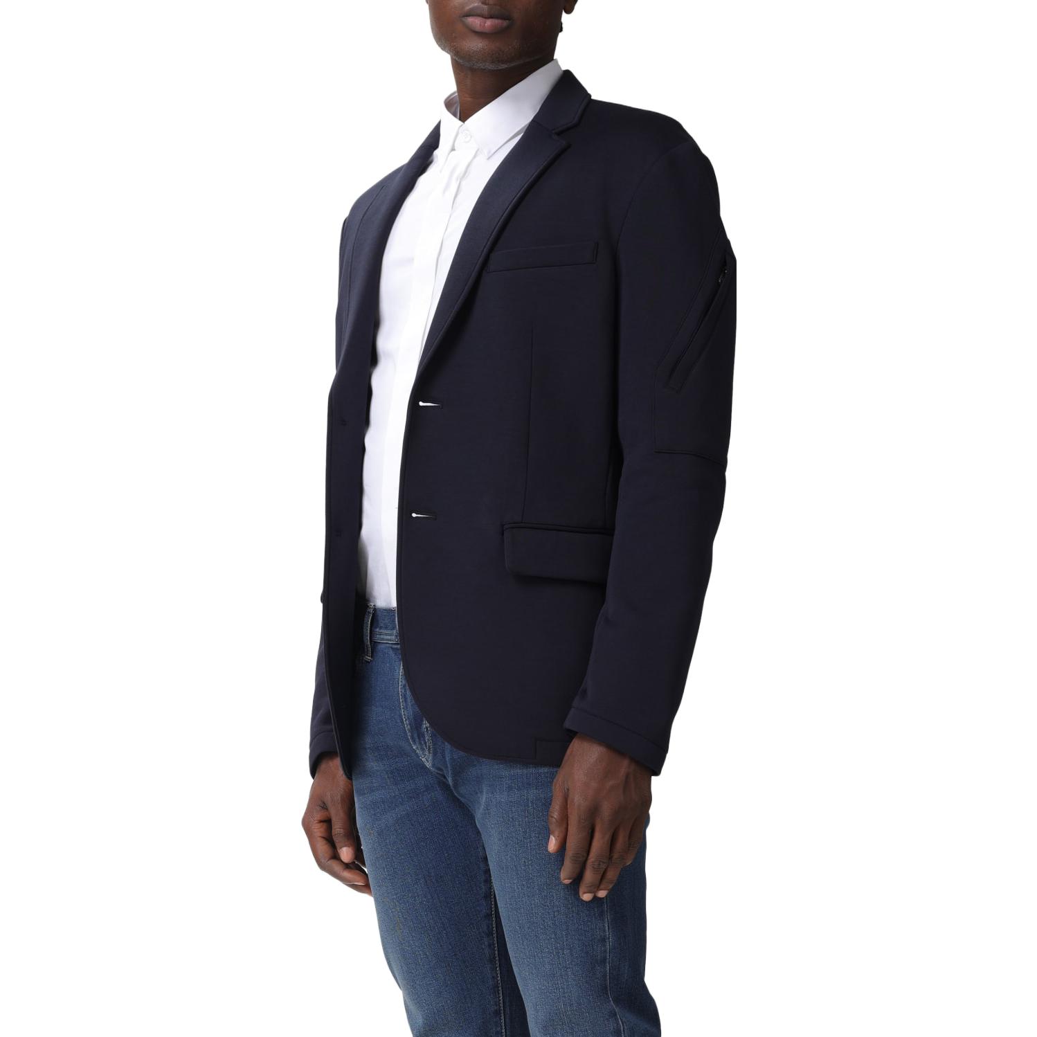 Lookbook ARMANI EXCHANGE  Solid V-Neck Single-Breasted Blazer Jacket. 6RZGLB-ZJZGZ-1583