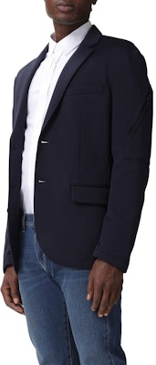 ARMANI EXCHANGE Solid V-Neck Single-Breasted Blazer Jacket. 6RZGLB-ZJZGZ-1583 Lookbook ARMANI EXCHANGE Solid V-Neck Single-Breasted Blazer Jacket. 6RZGLB-ZJZGZ-1583