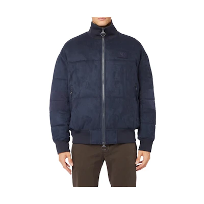 ARMANI EXCHANGE Solid Zipper Stand Collar Jacket - Navy Blue 6RZB32-ZE1AZ-1510