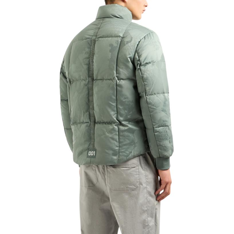 Shop ARMANI EXCHANGE SS24 Jaket Puffer Logo Print dengan Kerah Berdiri. 3DZBL4-ZN3HZ-5811