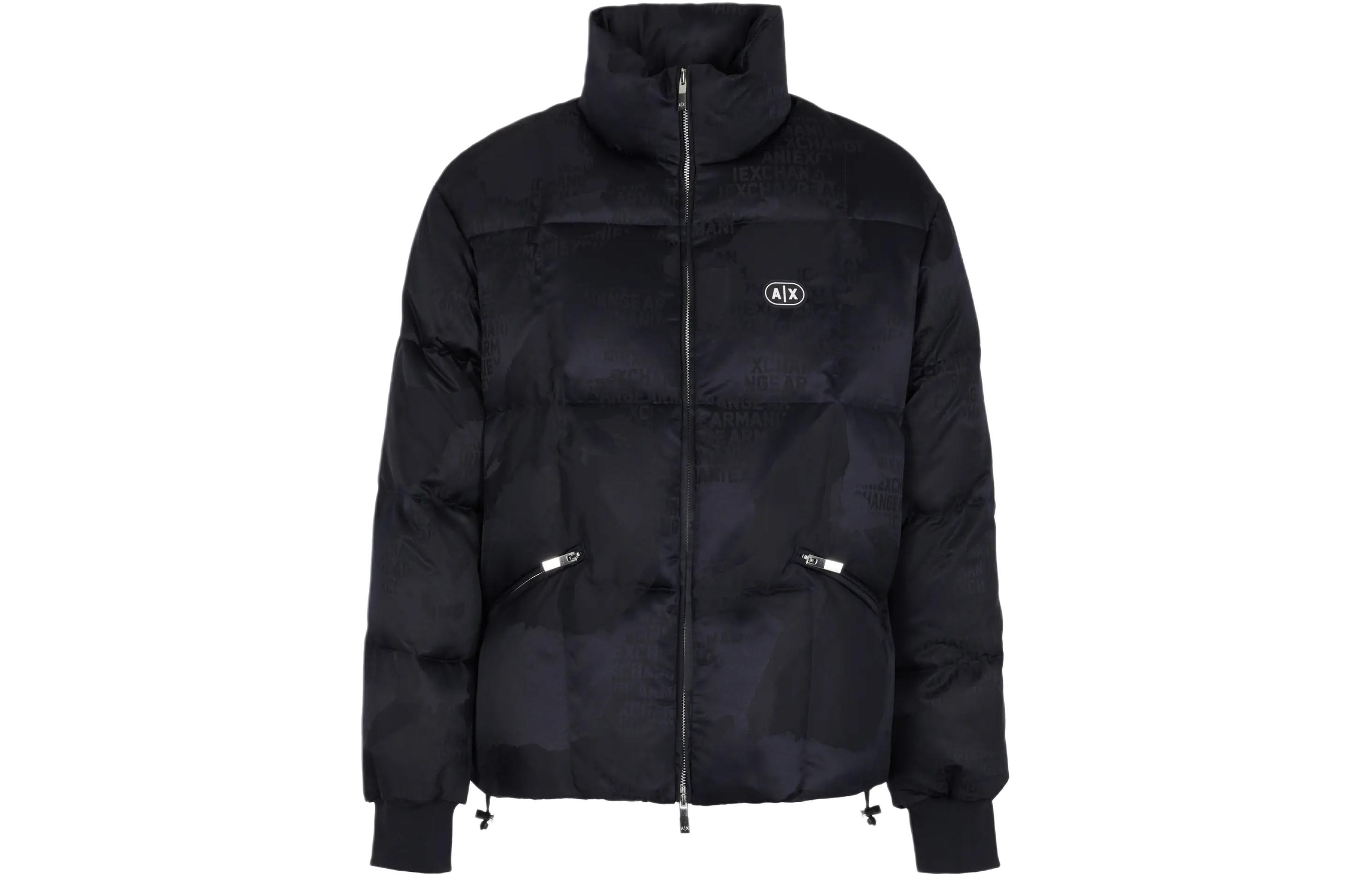 Details for ARMANI EXCHANGE SS24 Jaket Puffer Logo Print dengan Kerah Berdiri. 3DZBL4-ZN3HZ-5811