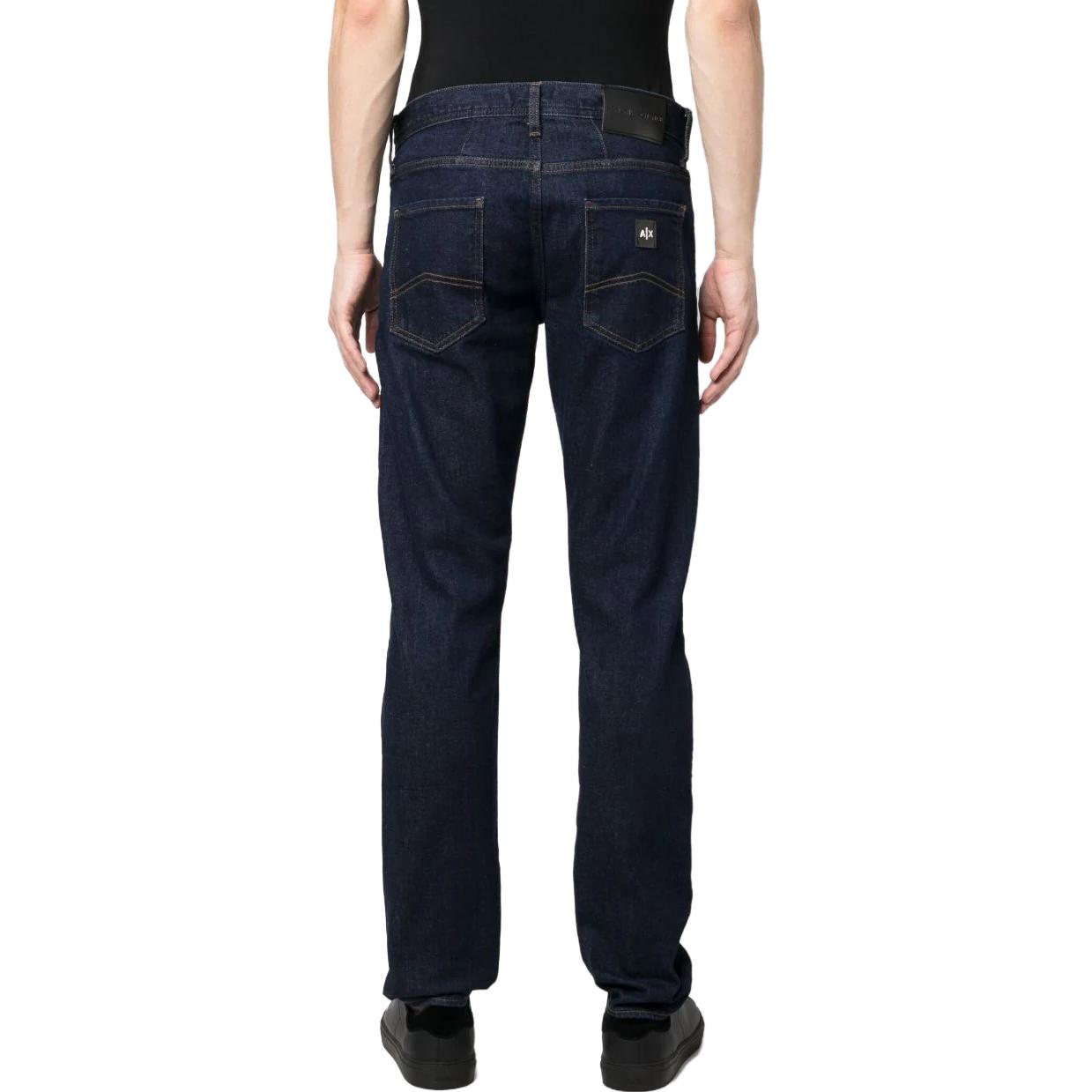 Sizing ARMANI EXCHANGE 直筒中腰休閒牛仔褲 深藍色 3RZJ13-Z5SNZ-1500