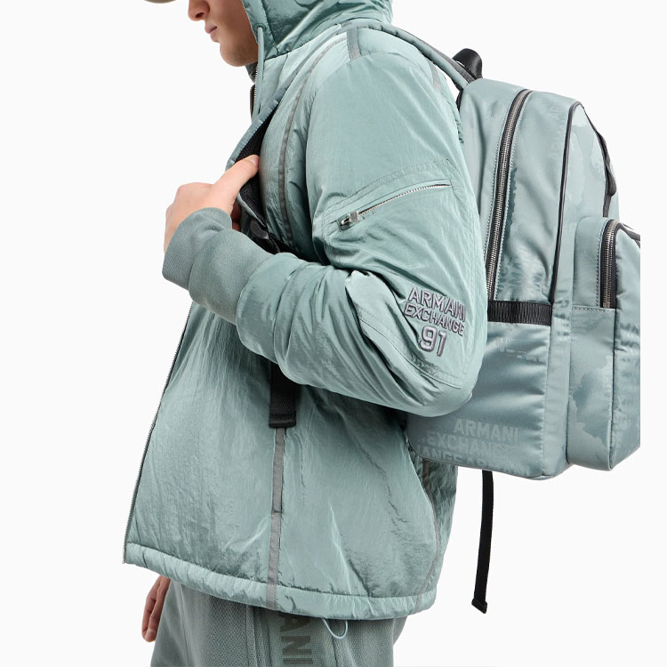 Details for ARMANI EXCHANGE Jaket Kasual Berjalur Zip-Up Berserta Hud 3DZBL7-ZN3BZ-11888