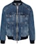 Order 아르마니 익스체인지 워시드 데님 봄버 자켓 리브드 트림 - 블루. 3DZBG1-Z1Y4Z
