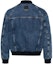 Lookbook 아르마니 익스체인지 워시드 데님 봄버 자켓 리브드 트림 - 블루. 3DZBG1-Z1Y4Z