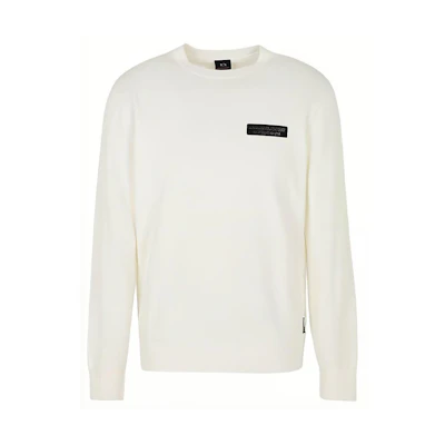 Armani Exchange AE Colorblock Crewneck Sweatshirt White 6RZM1E-ZMX8Z1-1116