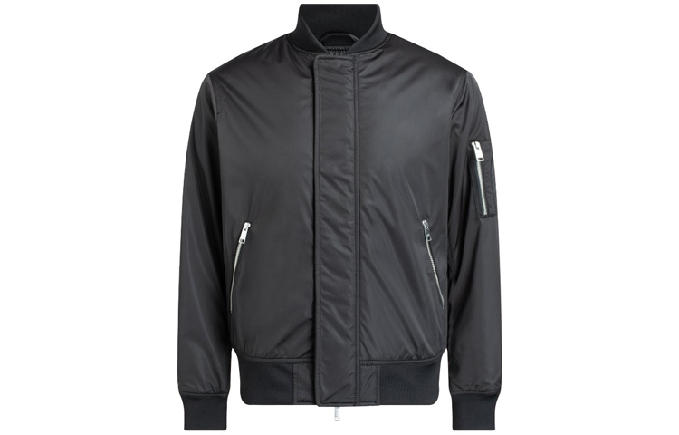 ARMANI EXCHANGE AE FW21 Black Zipper Long Sleeve Cotton Jacket. 6KZB14-ZNIVZ-1200