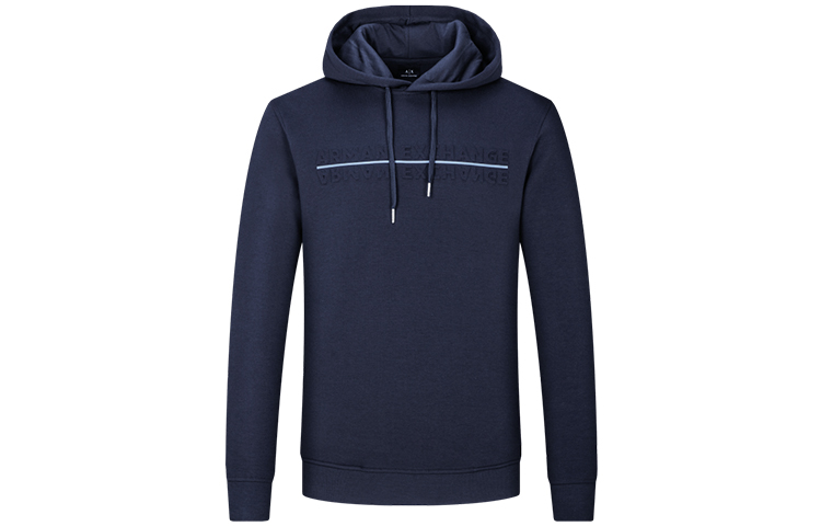 Armani Exchange AE FW21 Blue Pullover Hoodie with Long Sleeves 6KZMFK-ZJ5GZ-1510