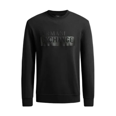 Armani Exchange AE FW22 3D Logo Print Casual Sweatshirt Black 6LZMBE-ZJCAZ-1200