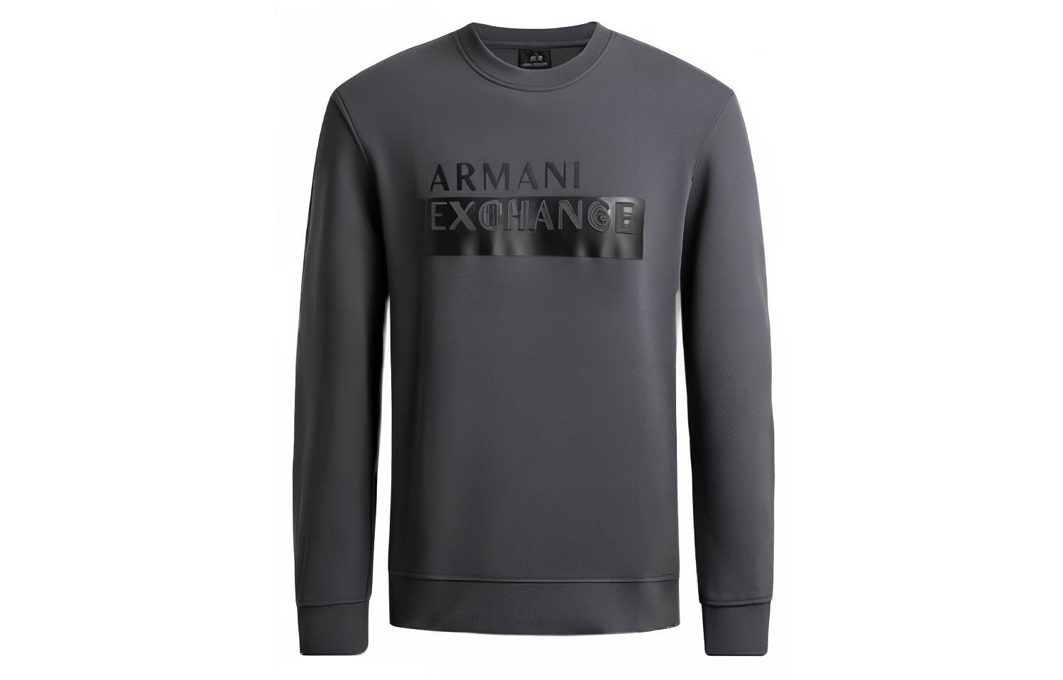 Armani Exchange AE FW22 3D Logo Printed Sweatshirt Grey 6LZMBE-ZJCAZ-1978