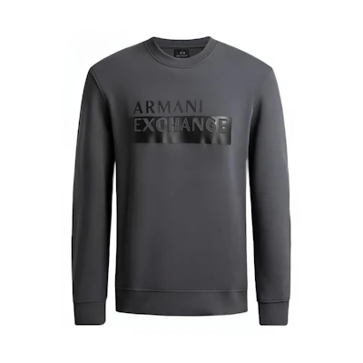 Armani Exchange AE FW22 3D Logo Printed Sweatshirt Grey 6LZMBE-ZJCAZ-1978