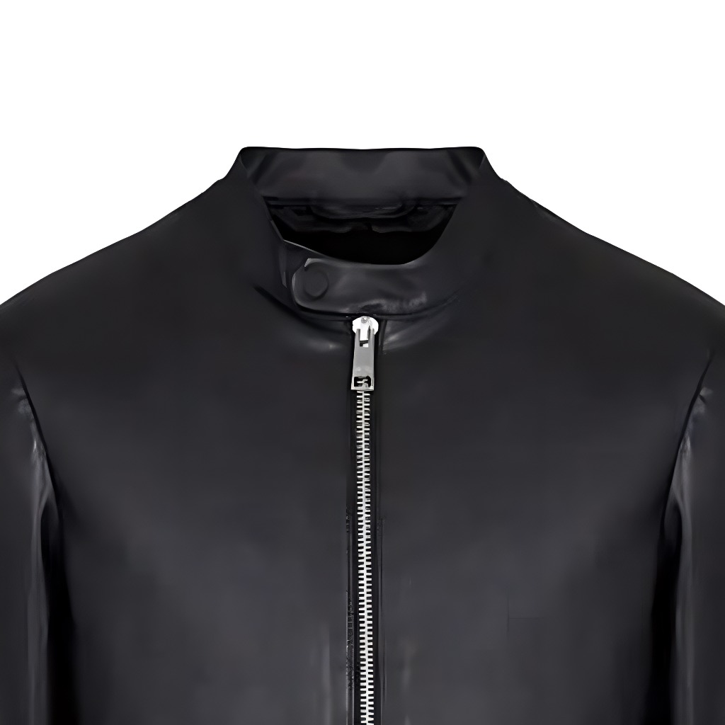 Details for 아르마니 익스체인지 AE FW22 블랙 레더 자켓 심플 지퍼 업 디자인 8NZB08-ZNAAZ-1200