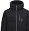 Sizing ARMANI EXCHANGE AE FW22 Black Logo Print Hooded Puffer Jacket. 6LZB12-ZNICZ-1200