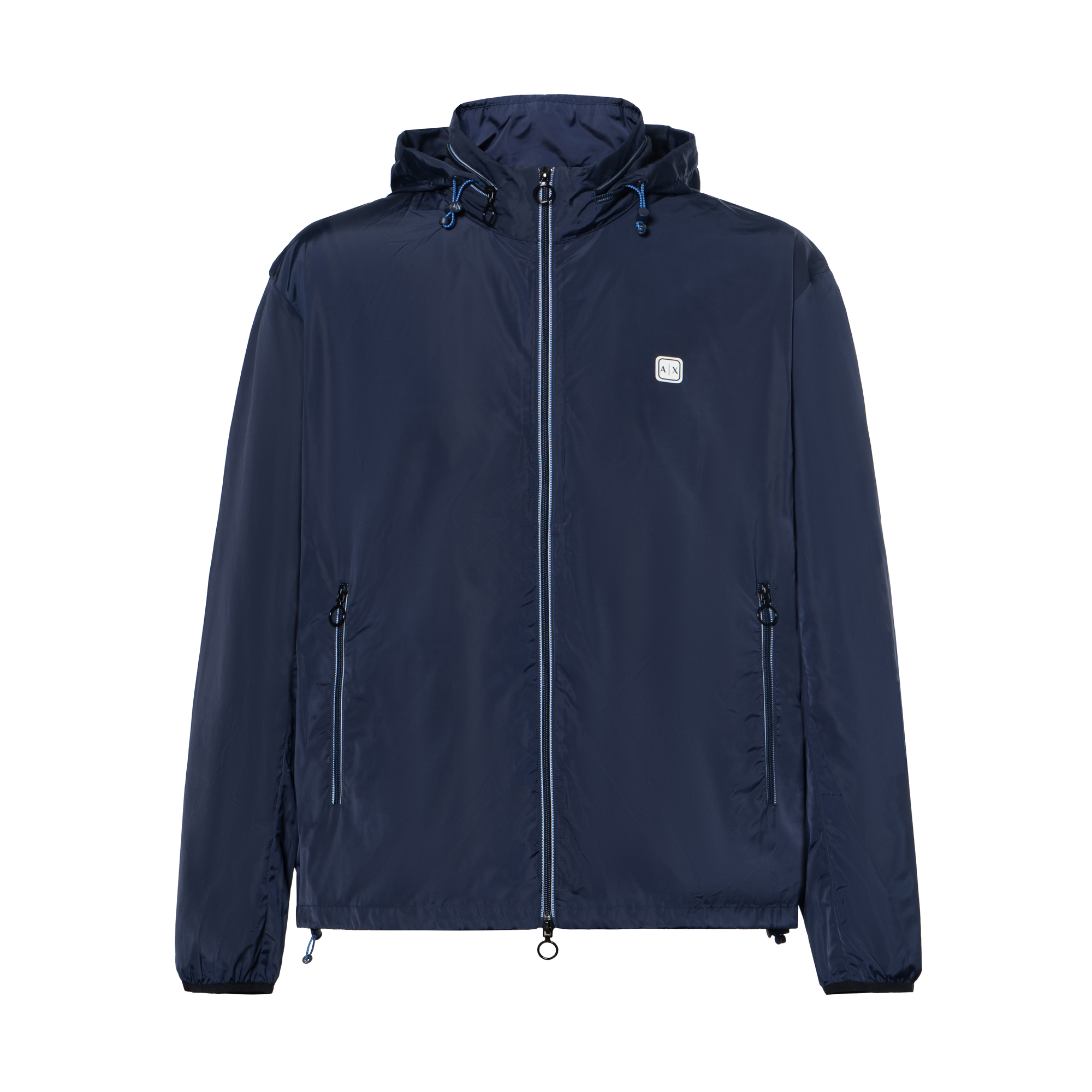 ARMANI EXCHANGE AE FW22  Navy Blue Multi-Zip High Collar Jacket 8NZB07-ZNWFZ-15BA
