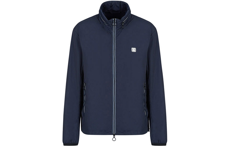 Order ARMANI EXCHANGE AE FW22  Navy Blue Multi-Zip High Collar Jacket 8NZB07-ZNWFZ-15BA