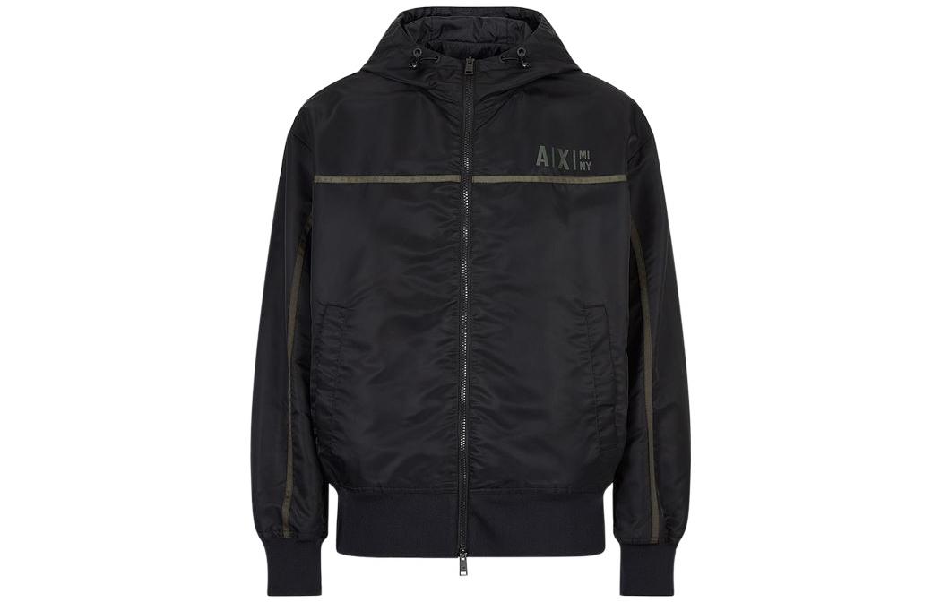 Armani Exchange AE FW22 Black Nylon Zip Jacket 6LZB03-ZNUSZ-1200