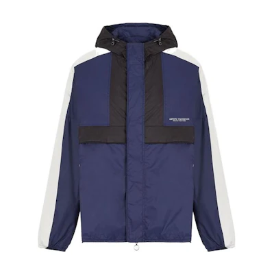Armani Exchange AE FW22 Color-Block Hooded Jacket Men’s Blue 3LZBL6-ZNBGZ-125CJ