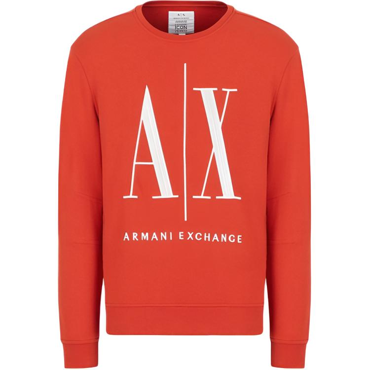 Armani Exchange AE FW22 Cotton Embroidered Logo Crewneck Sweatshirt 8NZMPA-ZJ1ZZ-1498