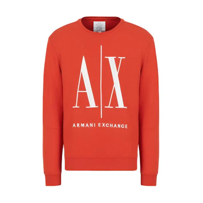Armani Exchange AE FW22 Cotton Embroidered Logo Crewneck Sweatshirt 8NZMPA-ZJ1ZZ-1498