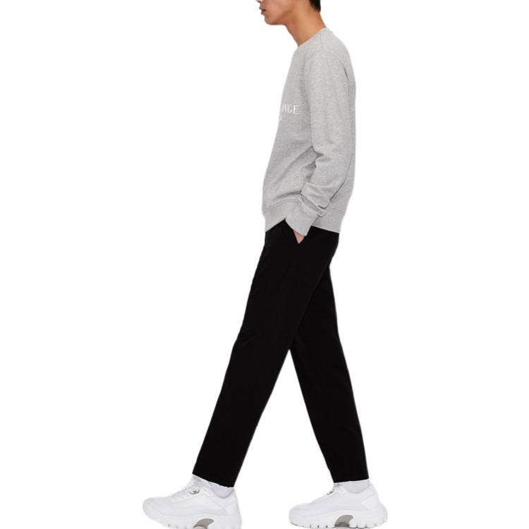 Lookbook Armani Exchange AE FW22 Crewneck Logo Print Sweatshirt Light Grey 8NZM88-ZJKRZ-3901