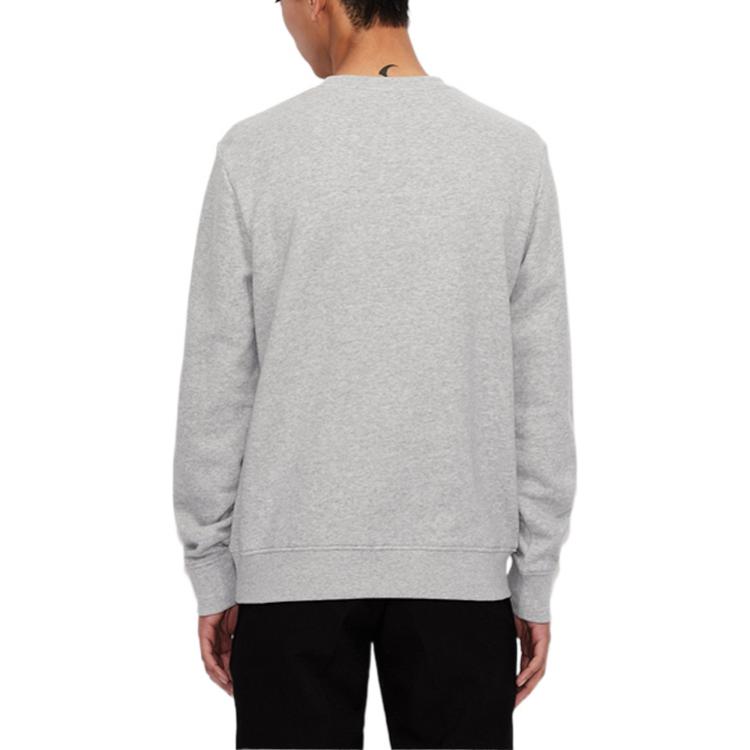 Shop Armani Exchange AE FW22 Crewneck Logo Print Sweatshirt Light Grey 8NZM88-ZJKRZ-3901