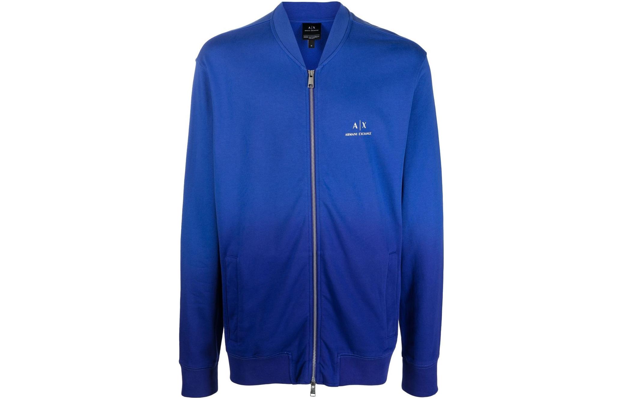 Armani Exchange AE FW22 Faded Letter Print Zip-Up Jacket Edition 3LZMAB-ZJDDZ-05EQ