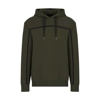 Armani Exchange AE FW22 Logo Drawstring Sweatshirt Dark Green 6LZMFE-ZJ5NZ-1851