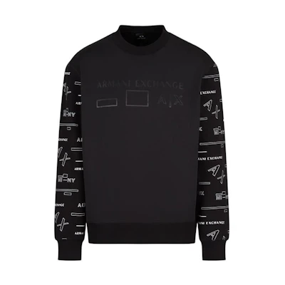 Armani Exchange AE FW22 Logo Sweatshirt Black 6LZMAN-ZJCBZ-19227