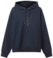 Armani Exchange AE FW22 Navy Blue Logo Embroidered Hoodie 6LZMLD-ZJNBZ-1583 Armani Exchange AE FW22 Navy Blue Logo Embroidered Hoodie 6LZMLD-ZJNBZ-1583