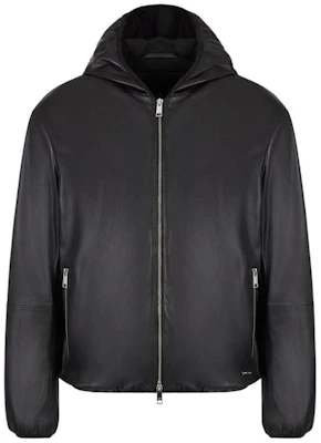 Armani Exchange AE FW22 純黑連帽皮革外套 H39R70-C9P70-999 Buy Armani Exchange AE FW22 純黑連帽皮革外套 H39R70-C9P70-999
