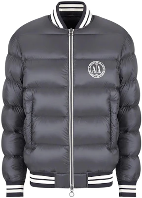 Armani Exchange AE FW22 條紋拼接絎縫標誌男士外套 灰色 6LZBL8-ZNWRZ-11978 Buy Armani Exchange AE FW22 條紋拼接絎縫標誌男士外套 灰色 6LZBL8-ZNWRZ-11978