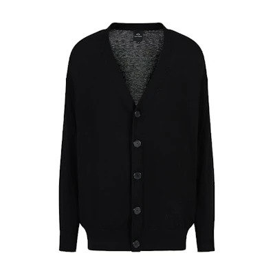 ARMANI EXCHANGE AE FW23 Solid Color Single-Breasted Knit Cardigan 6RZE1C-ZMW8Z-1200