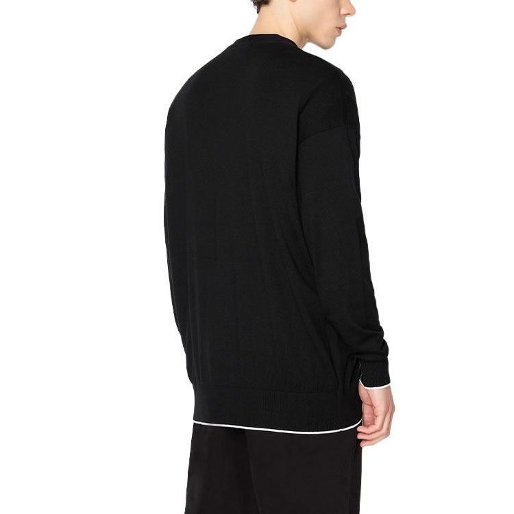 Purchase 아르마니 익스체인지 AE FW23 솔리드 컬러 싱글 브레스트 니트 가디건 6RZE1C-ZMW8Z-1200