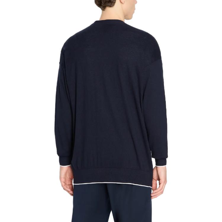 Cheap 아르마니 익스체인지 AE FW23 솔리드 컬러 싱글 브레스트 니트 가디건 6RZE1C-ZMW8Z-1200