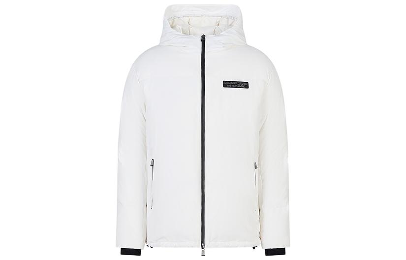 ARMANI EXCHANGE AE FW23  White Logo Hooded Puffer Jacket 6RZB03-ZNICZ-1116