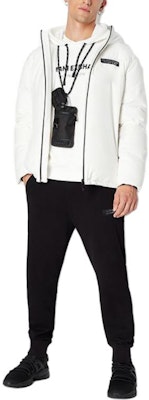 ARMANI EXCHANGE AE FW23 Jaket Puffer Hoodie Logo Putih. 6RZB03-ZNICZ-1116 3