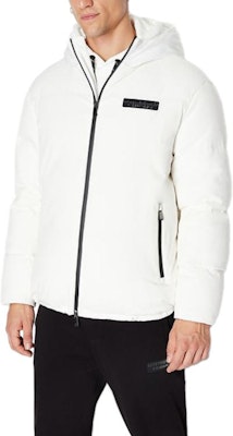 ARMANI EXCHANGE AE FW23 Jaket Puffer Hoodie Logo Putih. 6RZB03-ZNICZ-1116 1