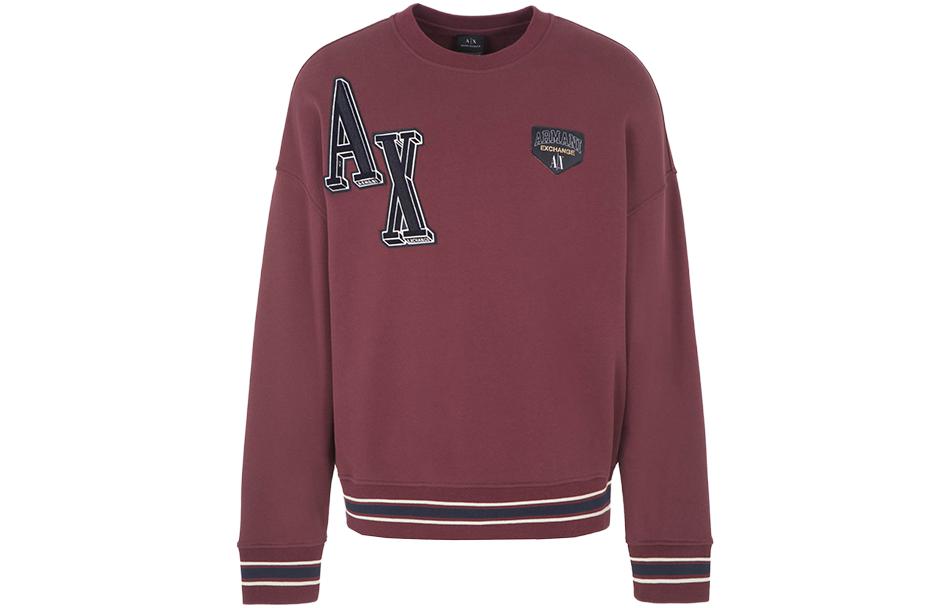 Armani Exchange AE FW23 Letter Print Crewneck Pullover Sweatshirt Men 6RZMJE-ZJDPZ-14AU