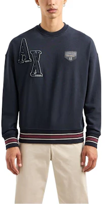 Armani Exchange AE FW23 Letter Print Crewneck Pullover Sweatshirt Men 6RZMJE-ZJDPZ-14AU Lookbook Armani Exchange AE FW23 Letter Print Crewneck Pullover Sweatshirt Men 6RZMJE-ZJDPZ-14AU