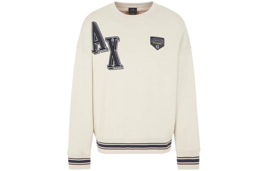 Cheap Armani Exchange AE FW23 Letter Print Crewneck Pullover Sweatshirt Men 6RZMJE-ZJDPZ-14AU